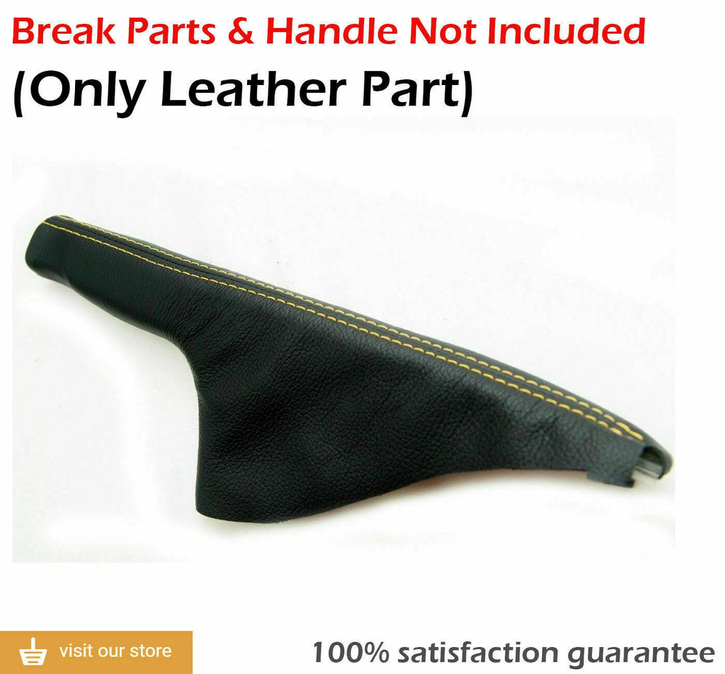 Manual & E Brake Boot Vinyl Leather for VW Jetta Vento (1999–2004) Yellow Stitch