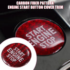 Carbon Fiber Pattern Engine Start Stop Button Cover Trim for VW CC (2012–2017)
