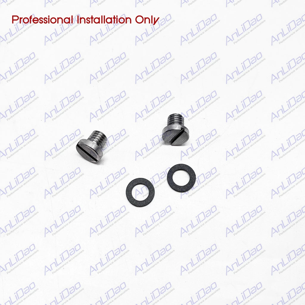 2Pcs Drain Fill Plug Screw & Gasket for Yamaha Outboard (18-2371, 90340-08002)