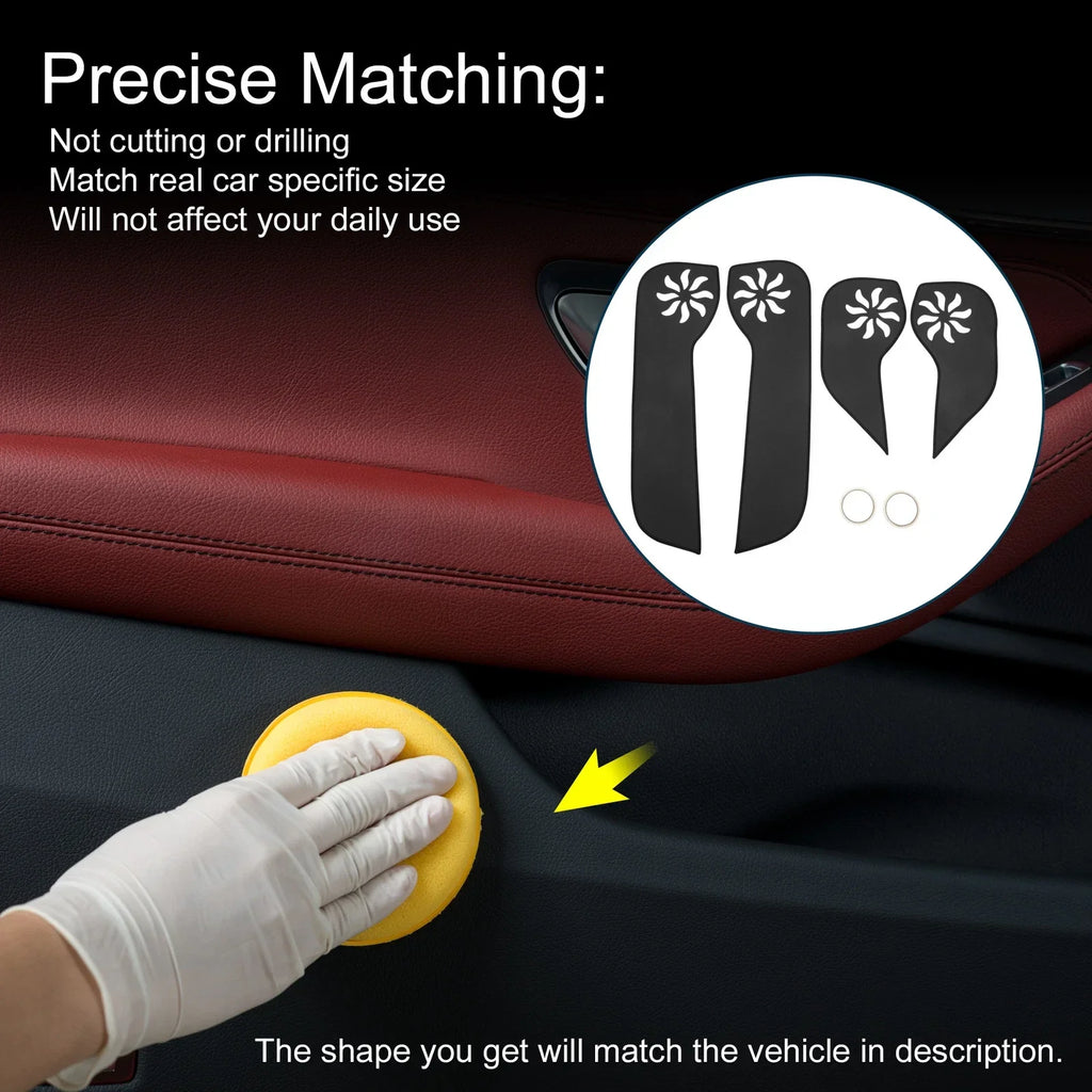Car Door Anti Kick Pad Sticker Protector for Honda Fit (2021) - 1 Set Black