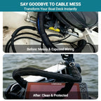 Marine Grade Cable Sleeve with Zipper for Trolling Motor (121cm)