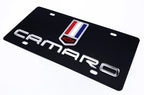 Emblem License Plate 3D Script Full Black for Chevrolet Camaro (2010–2015)