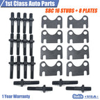 Push Rod Guide Plates & 3/8 Rocker Arm Studs Kit for Small Block Chevy (GP100S)