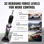 32-Way Coilover Shock Absorbers Struts for Mercedes-Benz C-Class (2001–2007)