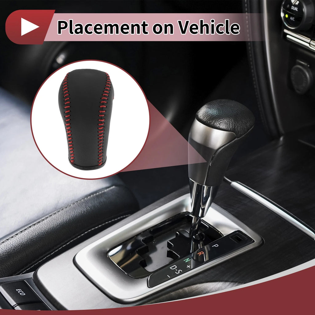 Gear Shift Knob Cover for Hyundai Tucson (2015–2018) Black Red