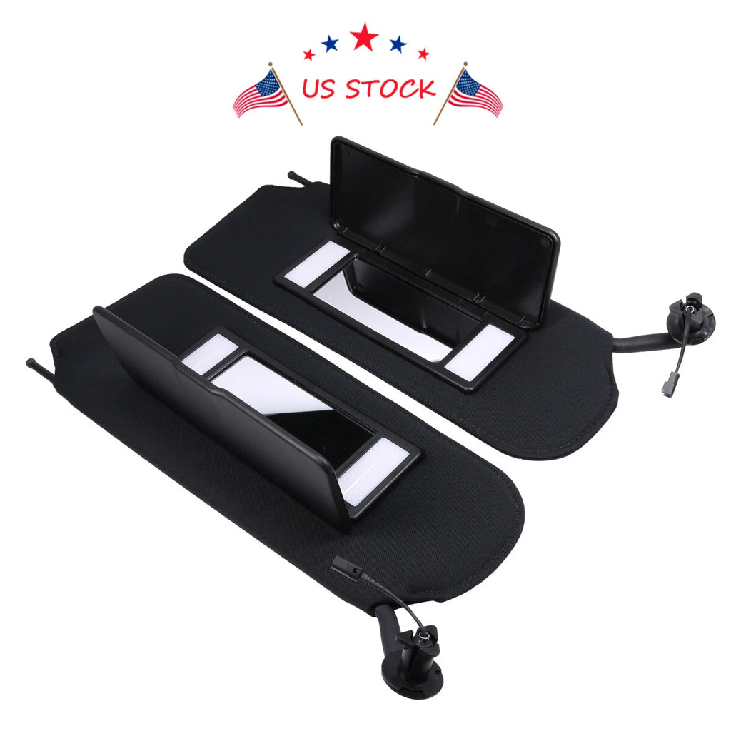 Set of 2 LED Sun Visors with Vanity Mirrors for Corvette C5 (1997-2004)