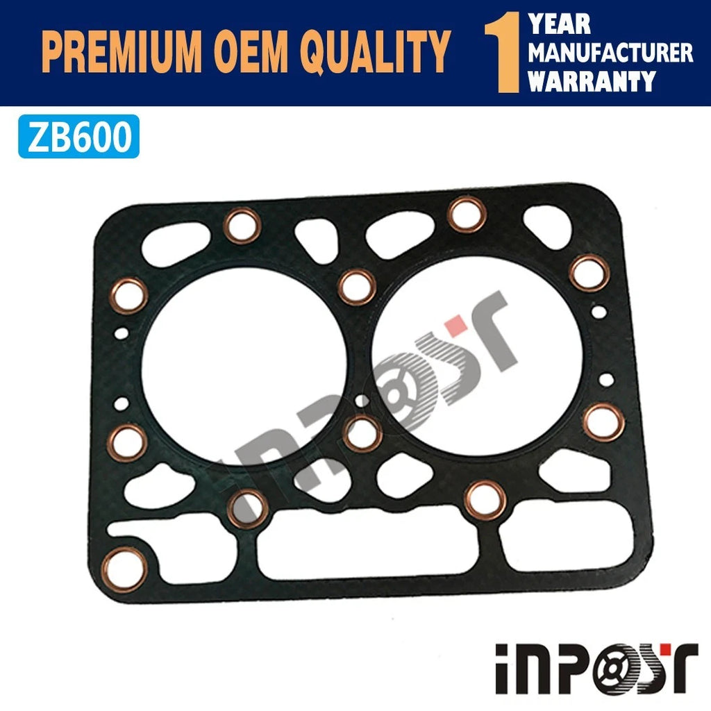 Head Gasket Kit for Kubota Z600 ZB600 Engine B4200 Tractor (Graphite)