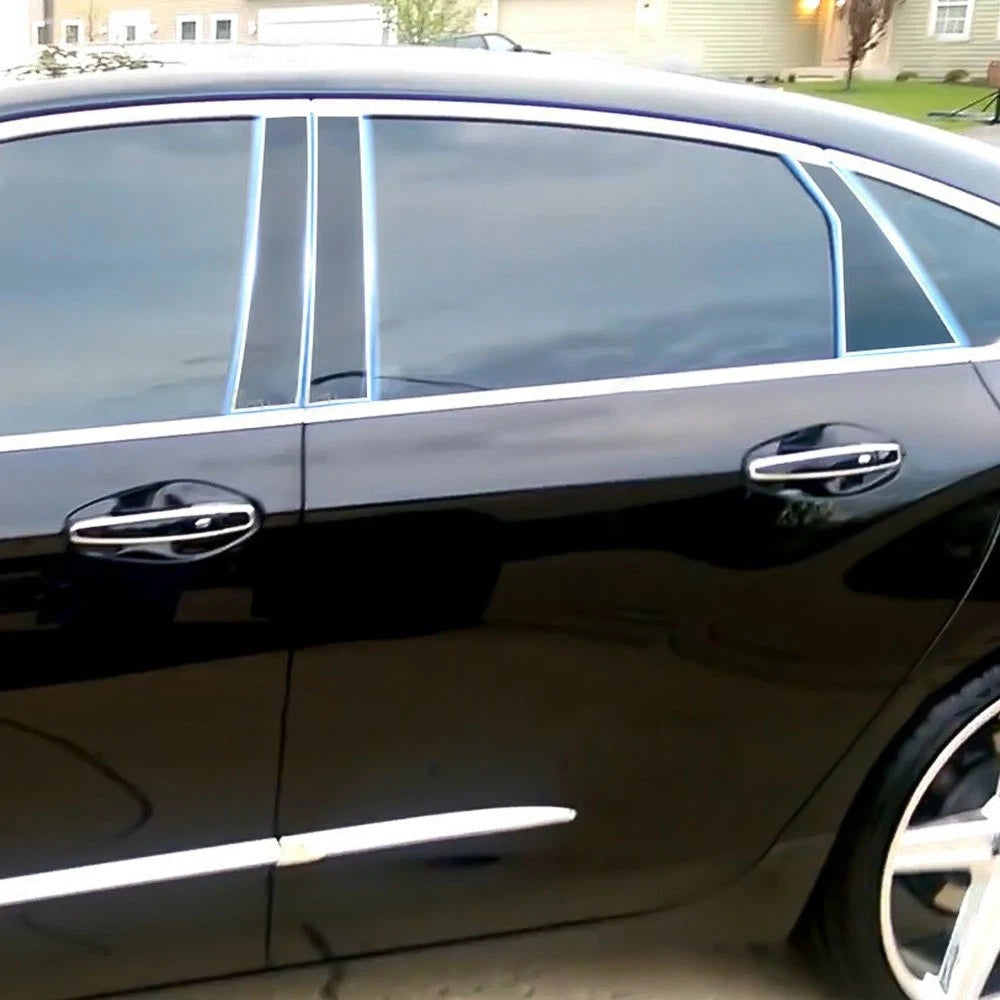 Set of 12 Black Pillar Post Window Door Trim for Chevrolet Impala (2014–2020)