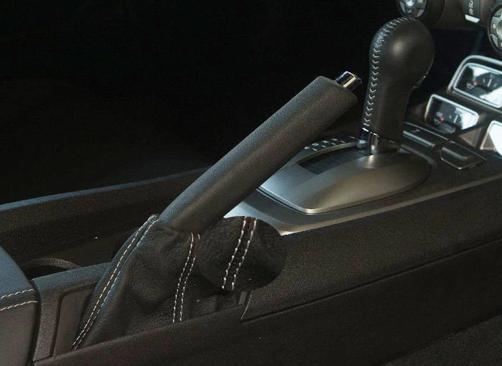 E Brake Boot Cover for Chevrolet Camaro (2010–2015) White Stitch