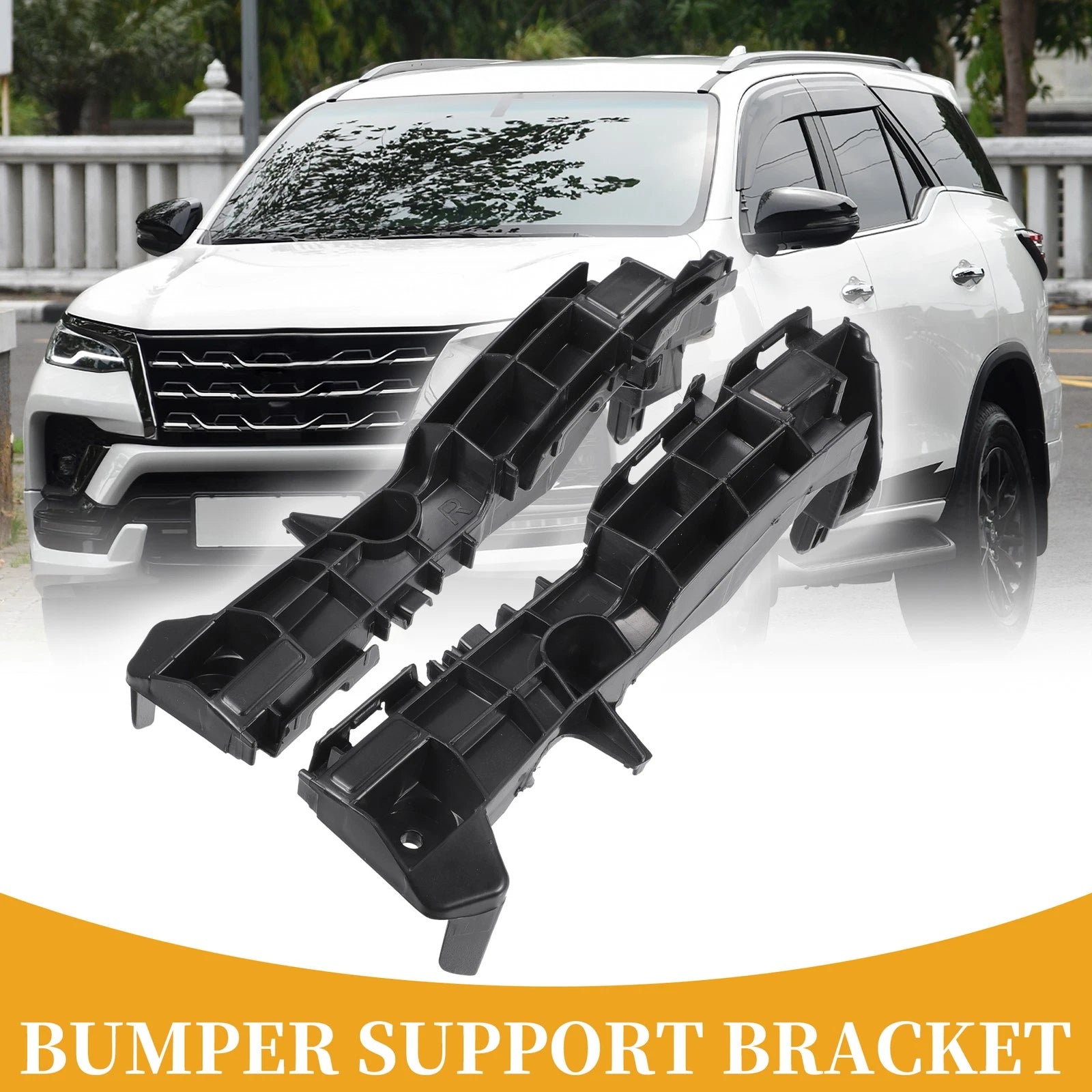 Set of 2 LH RH Front Bumper Support Brackets for Toyota Fortuner (2009–2011)