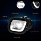 LED DRL Chrome Housing Projector Fog Lights for Freightliner Cascadia (2008–2017)