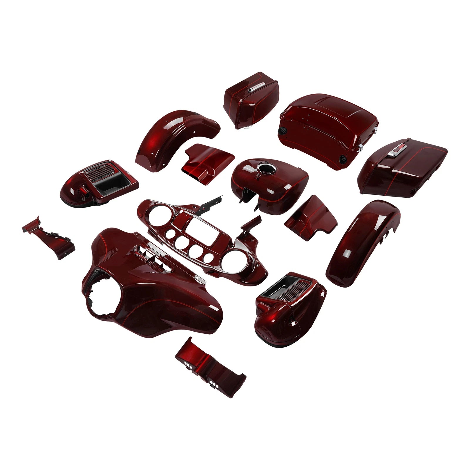Fairings Bodywork Kit for Harley Ultra Limited (2014–2024) Mysterious Red Sunglo