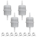 Fuel Filter Kit 4 Pack with Clamps for CH Series Engines (24 050 02, 24 050 10)