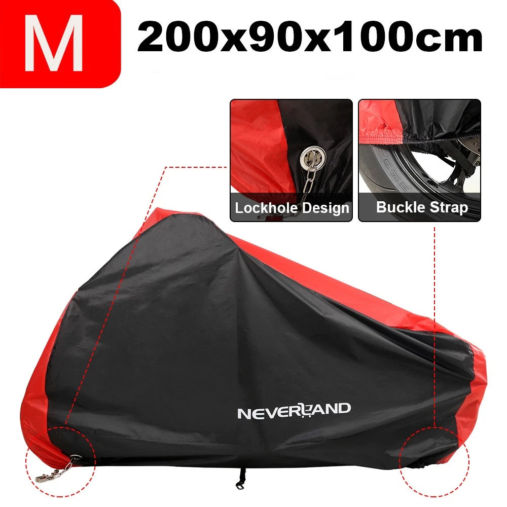 Motorcycle Bike Scooter Cover Waterproof UV Protection (Universal Fit)
