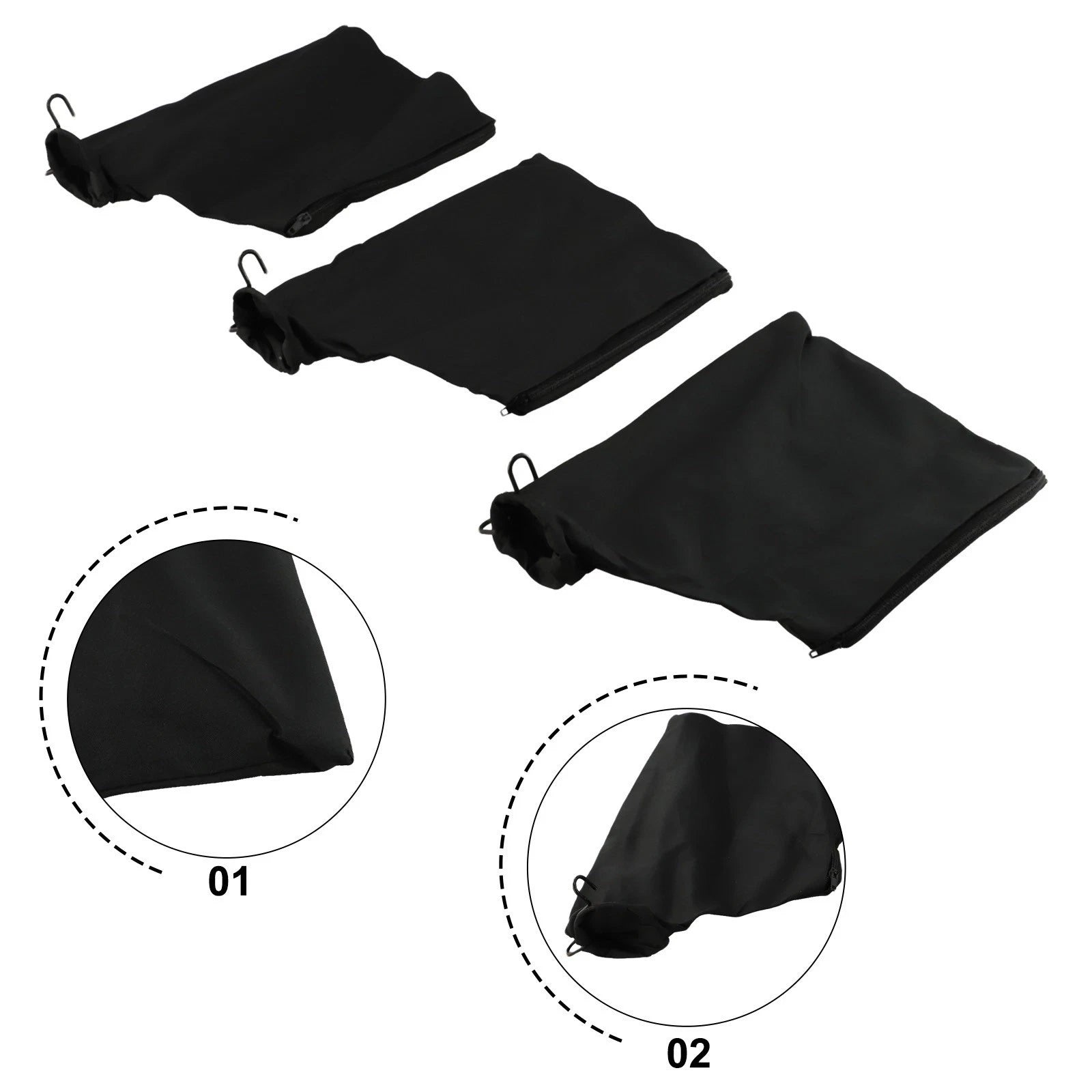 Set of 3 Nylon Anti Dust Bags for Miter Saw 255