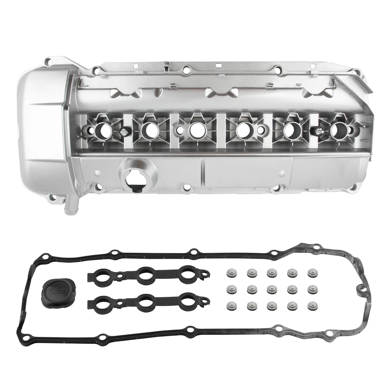 Aluminum Valve Cover with Gasket & Bolts for BMW 325i 330i 525i X3 X5 Z4 (2003–2006)