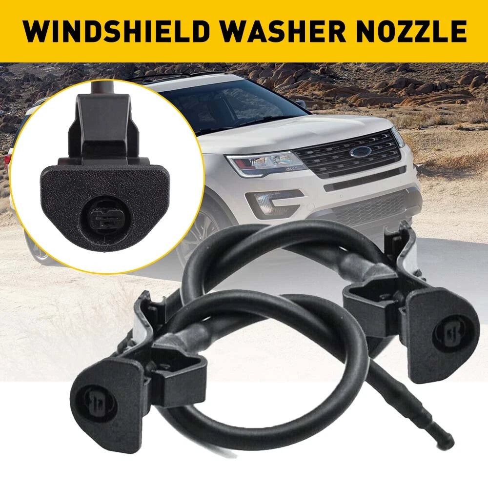 2X Windshield Wiper Washer Nozzle Sprayer Jets for Ford Explorer (2011–2018) EV