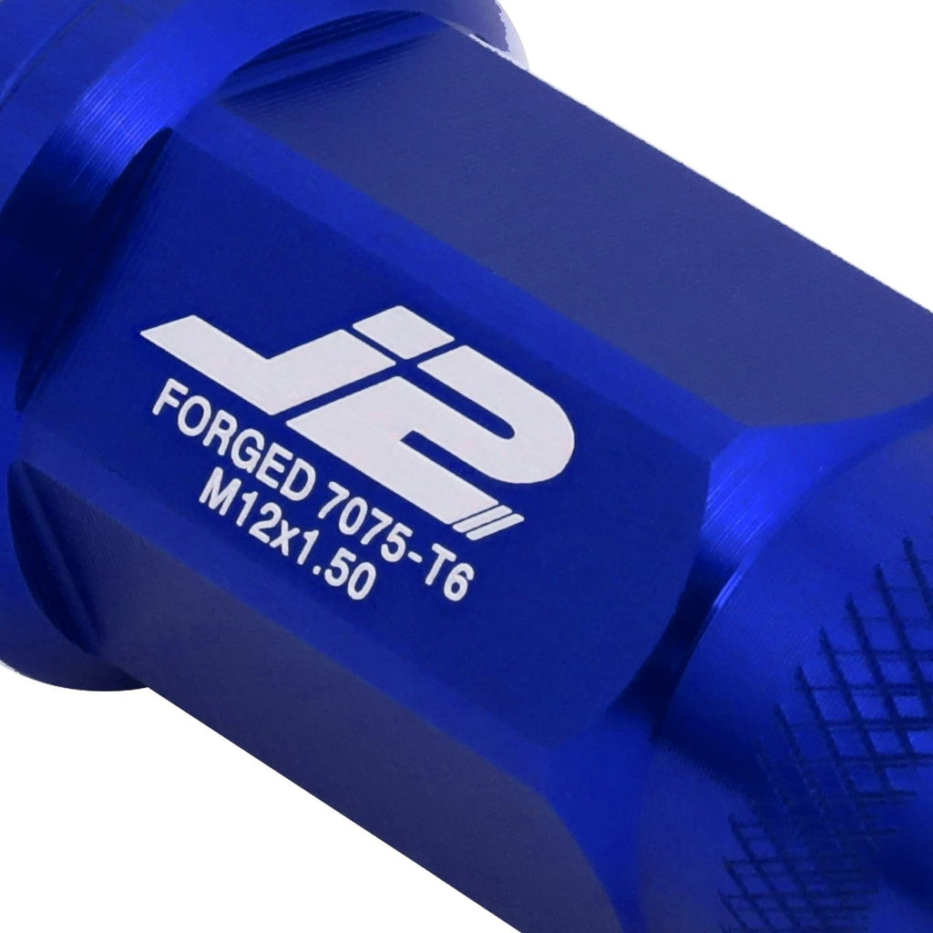 Set of 20 J2 7075 Forged Aluminum M12x1.5 Knurled Top Lug Nuts for