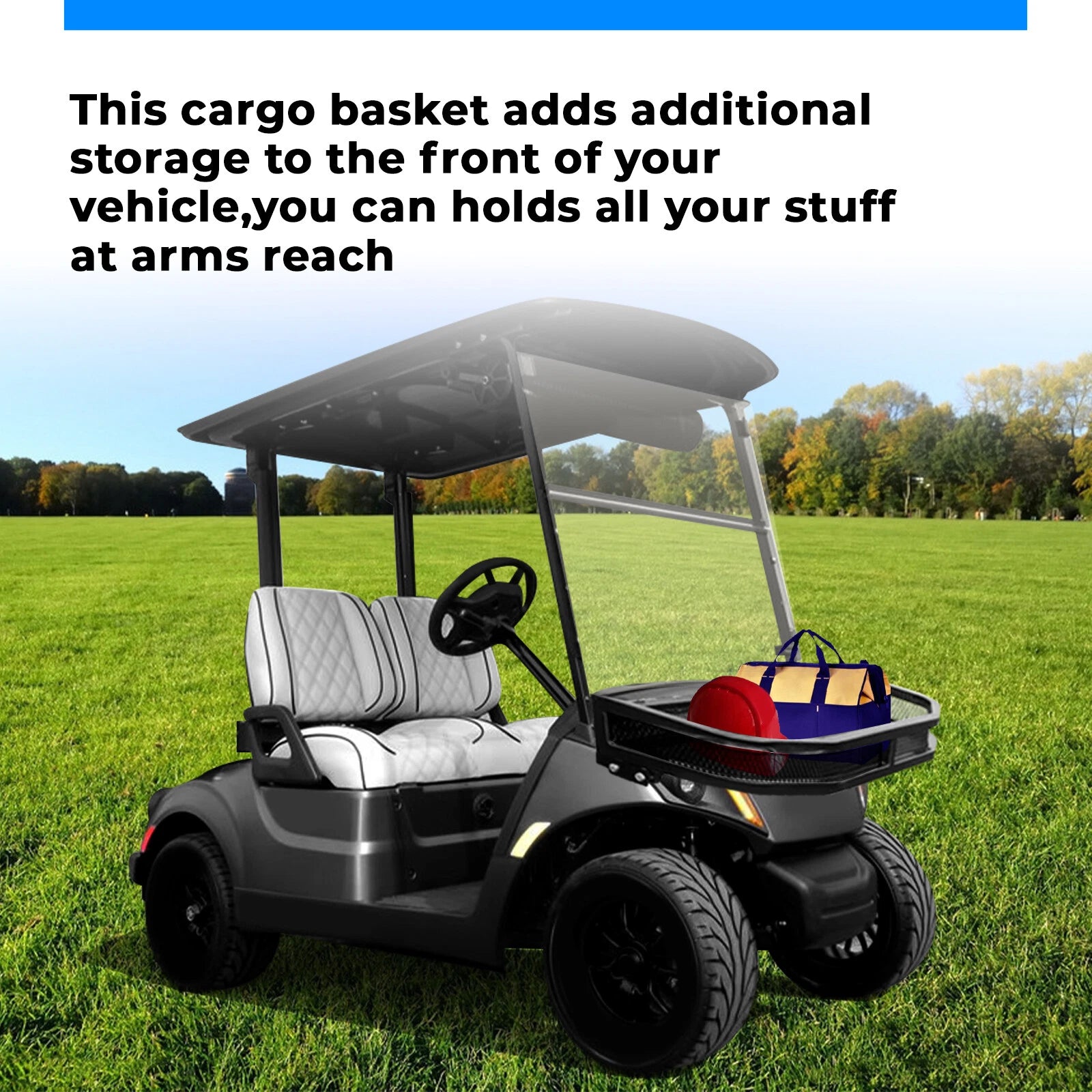 Front Cargo Basket with Mounting Bracket for Yamaha Drive 2 (2017–Present)