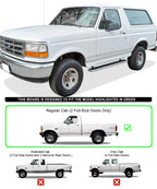 Running Boards 6 Inch for Ford Bronco F150 Regular Cab (1980-1996)