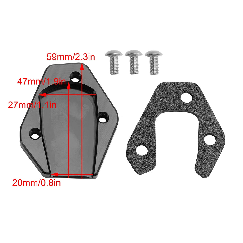Kickstand Enlarger Plate Pad for Honda Grom 125 MSX125 (2013–2024), Monkey 125 (2018–2026)