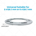 6mm Wheel Spacers 6X139.7 PCD for Toyota Hilux Land Cruiser