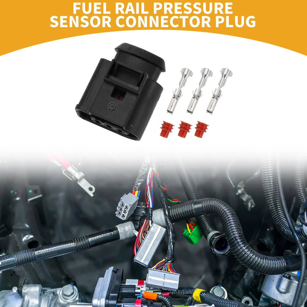 3 Pin Fuel Rail Pressure Sensor Connector Plug for Audi 