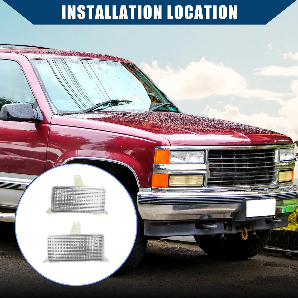 Pair of Park Signal Lens Covers for Chevrolet Blazer (1983–1984) Clear