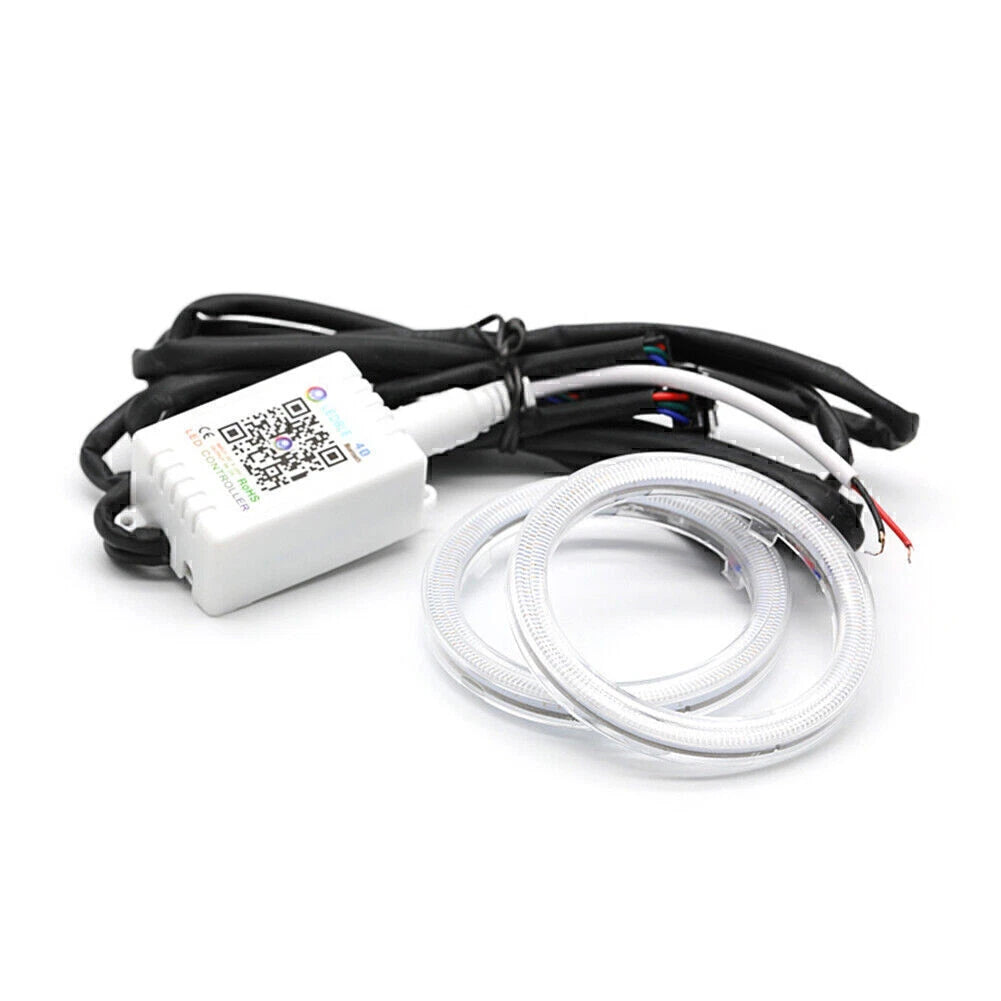 2X RGB COB LED Halo Rings Lamp Kit for Universal Cars (100MM)