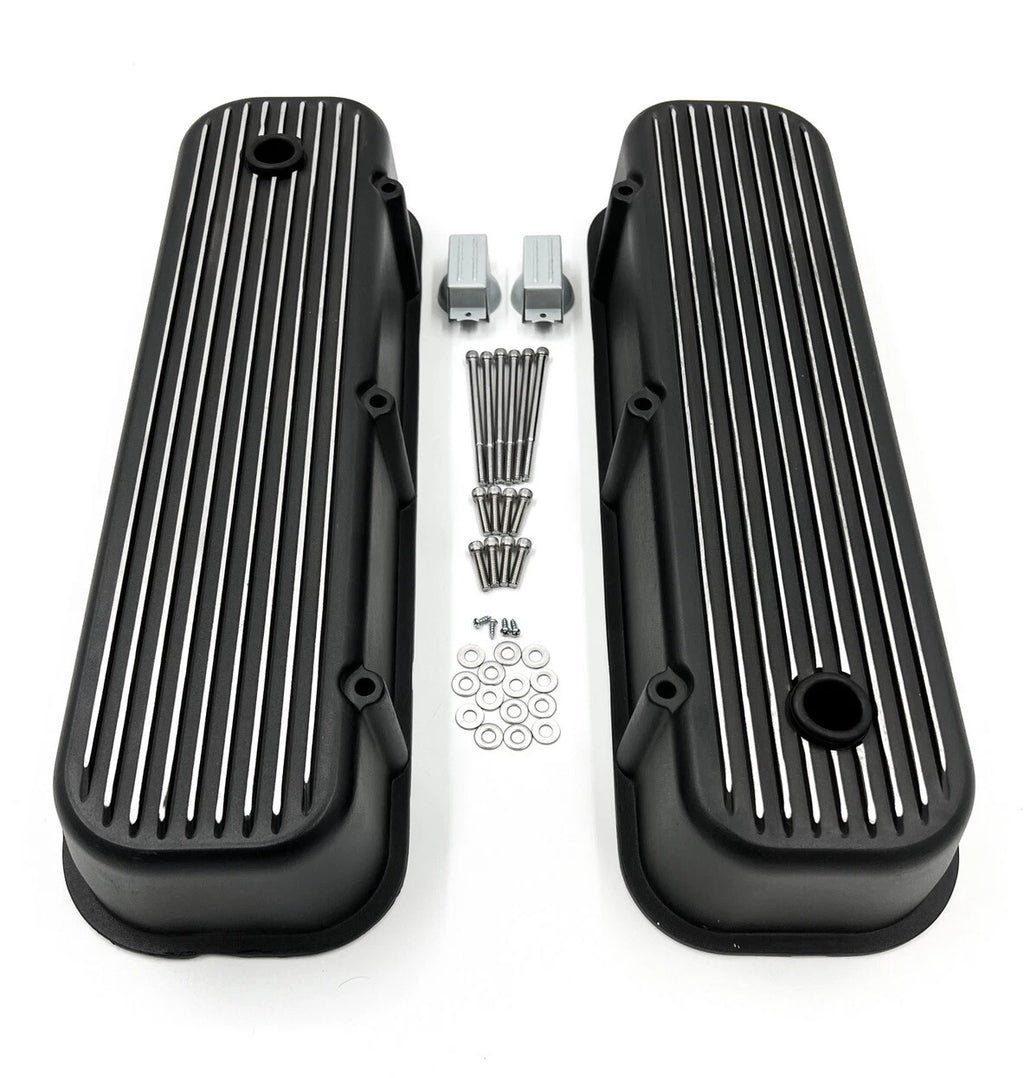 Aluminum Valve Covers Tall Finned Replacement for BBC 396 402 427 454 (–)