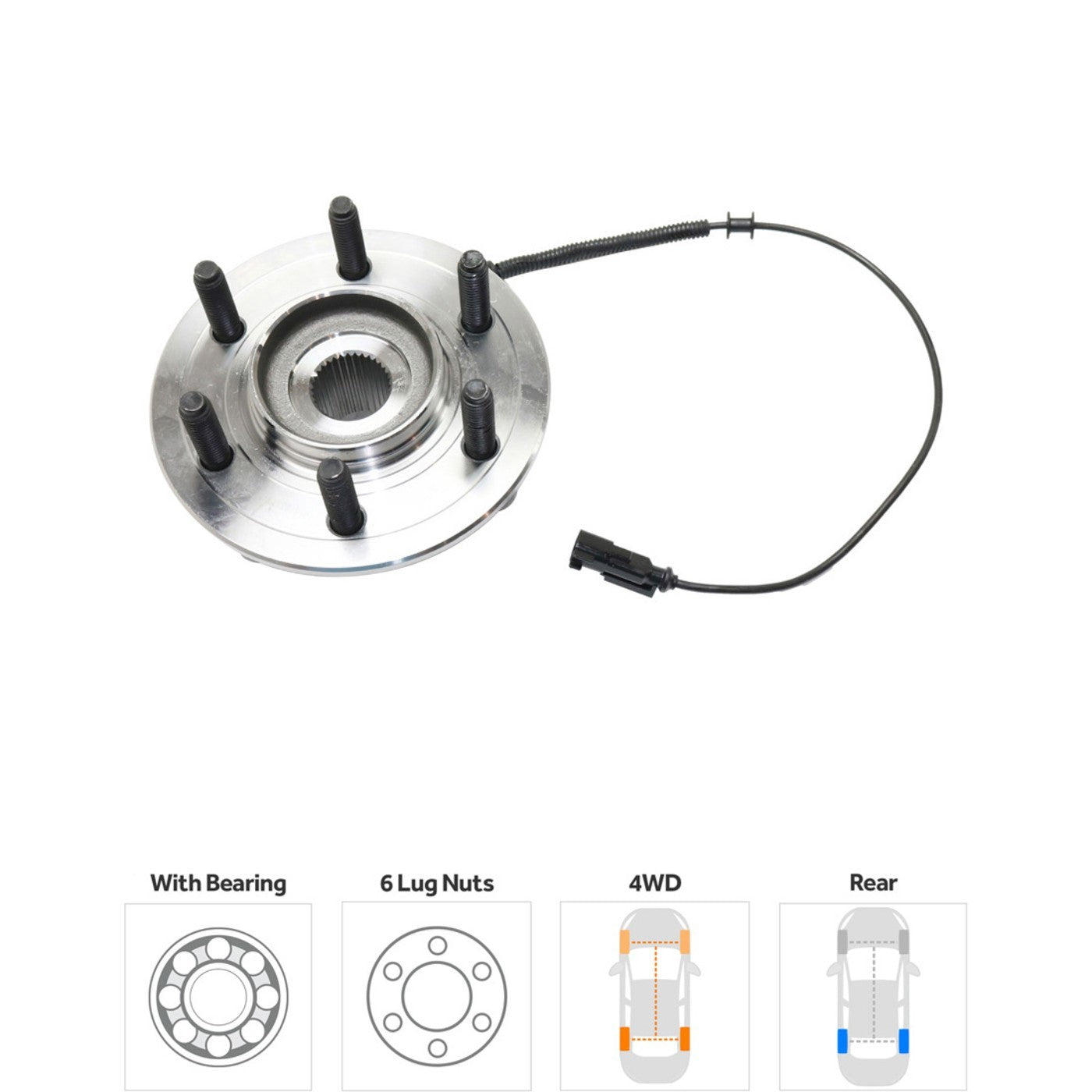 Set of 2 Wheel Hubs for Ford Expedition