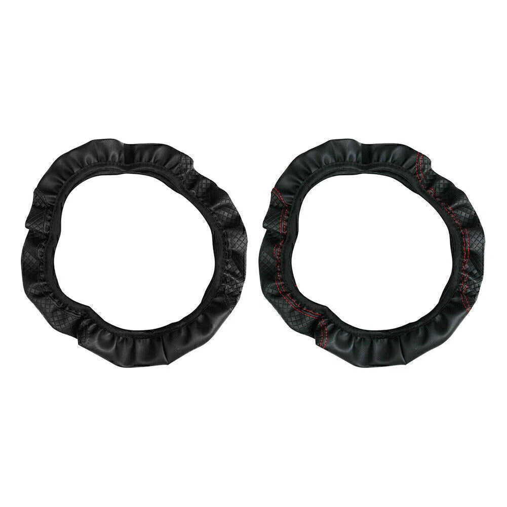 Steering Wheel Cover for Universal Fit 15" (37-38CM) PU Leather
