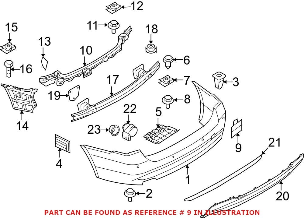 Rear Bumper Tow Hook Cover for BMW 3-Series E92 E93 (2007–2013)