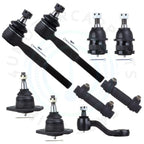 9pcs Front Lower Ball Joints & Outer Tie Rod Ends for Chevrolet C10 (1975–1986)