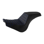 Black Blue Rider Driver Passenger Seat for Harley Softail (2018-2025)