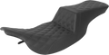 SADDLEMEN Tour Step-Up Seat for FL (1997–2007) - Full Lattice Stitch - Black