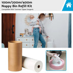 Nappy Bin Refill Kit for Tommee Tippee Sangenic (100m)