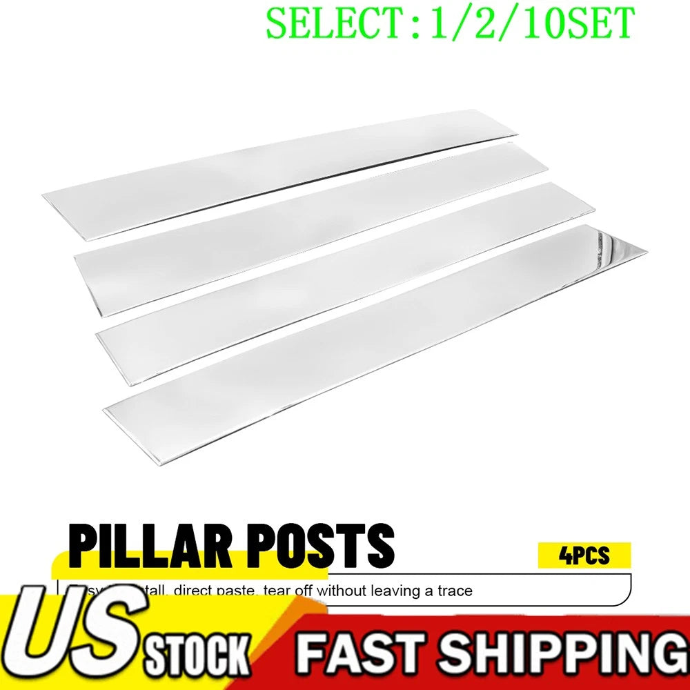 Set of 10 Chrome Pillar Post Covers for Dodge Ram 1500 (2019â2025)