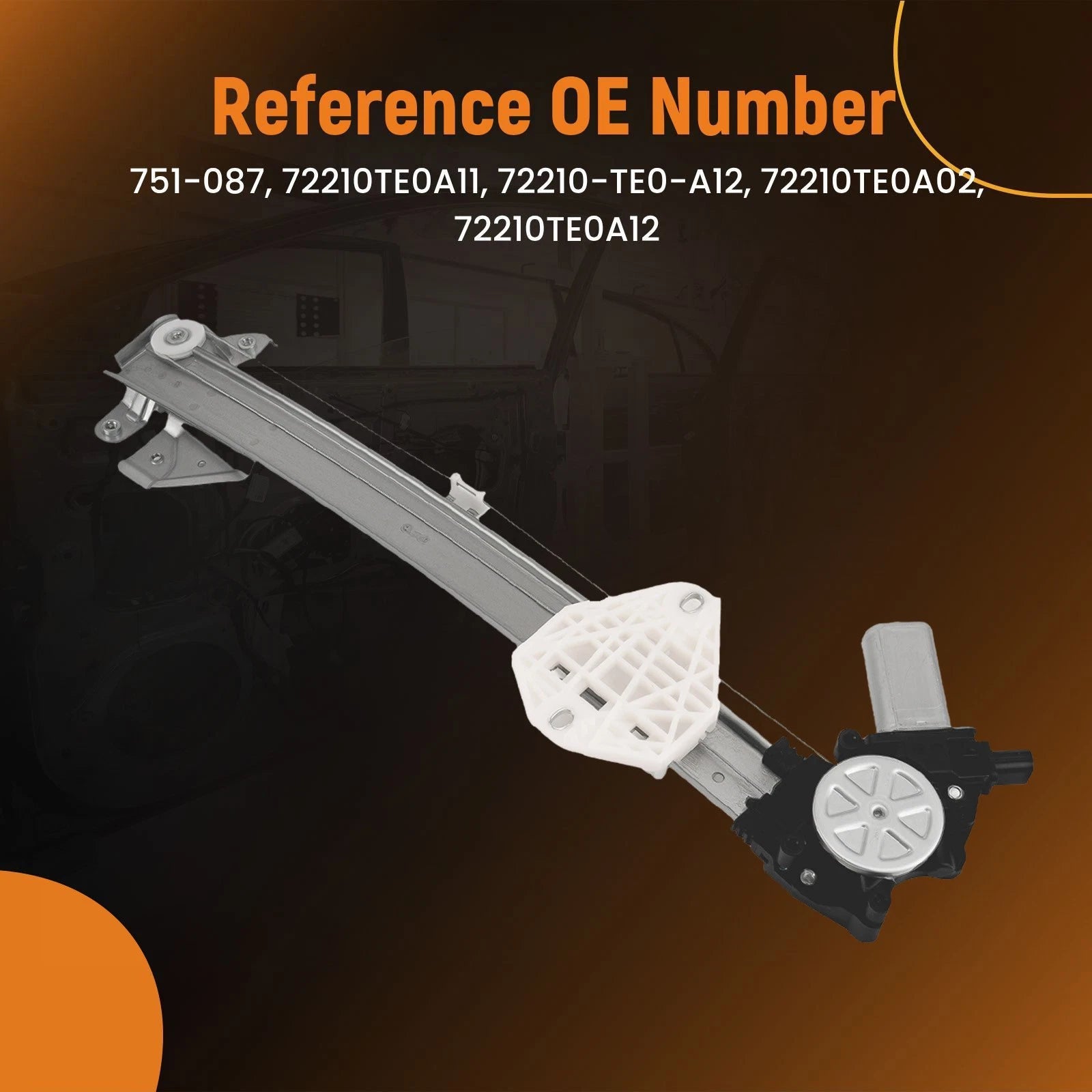 Front Right Window Regulator for Honda Accord (2008–2012) 72210TE0A12