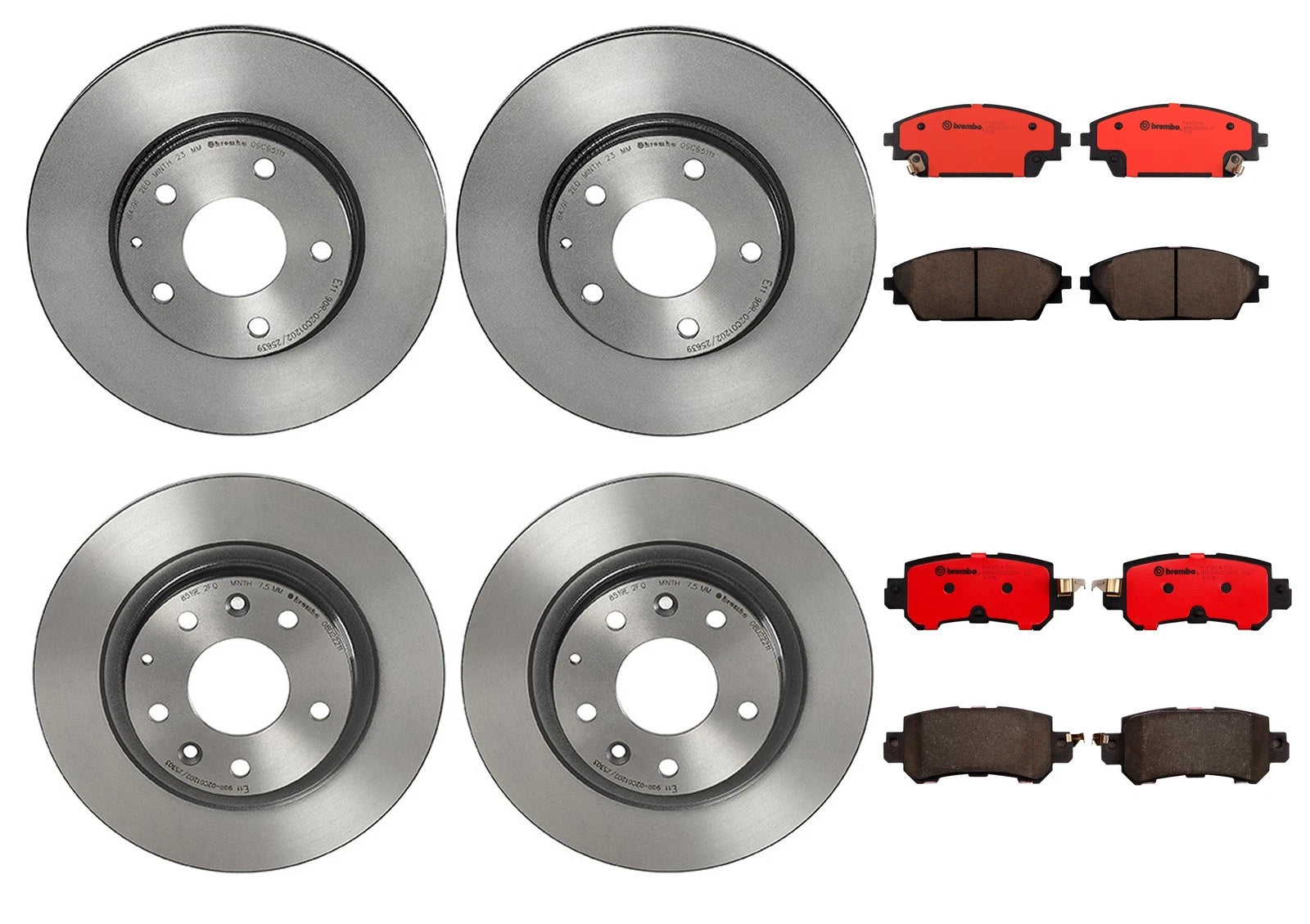 Brembo Brake Kit with Coated Disc Rotors & Ceramic Pads for Mazda CX-3 (2016–2021)