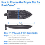 Trailerable Boat Cover for V-Hull Runabout Pontoon (00)