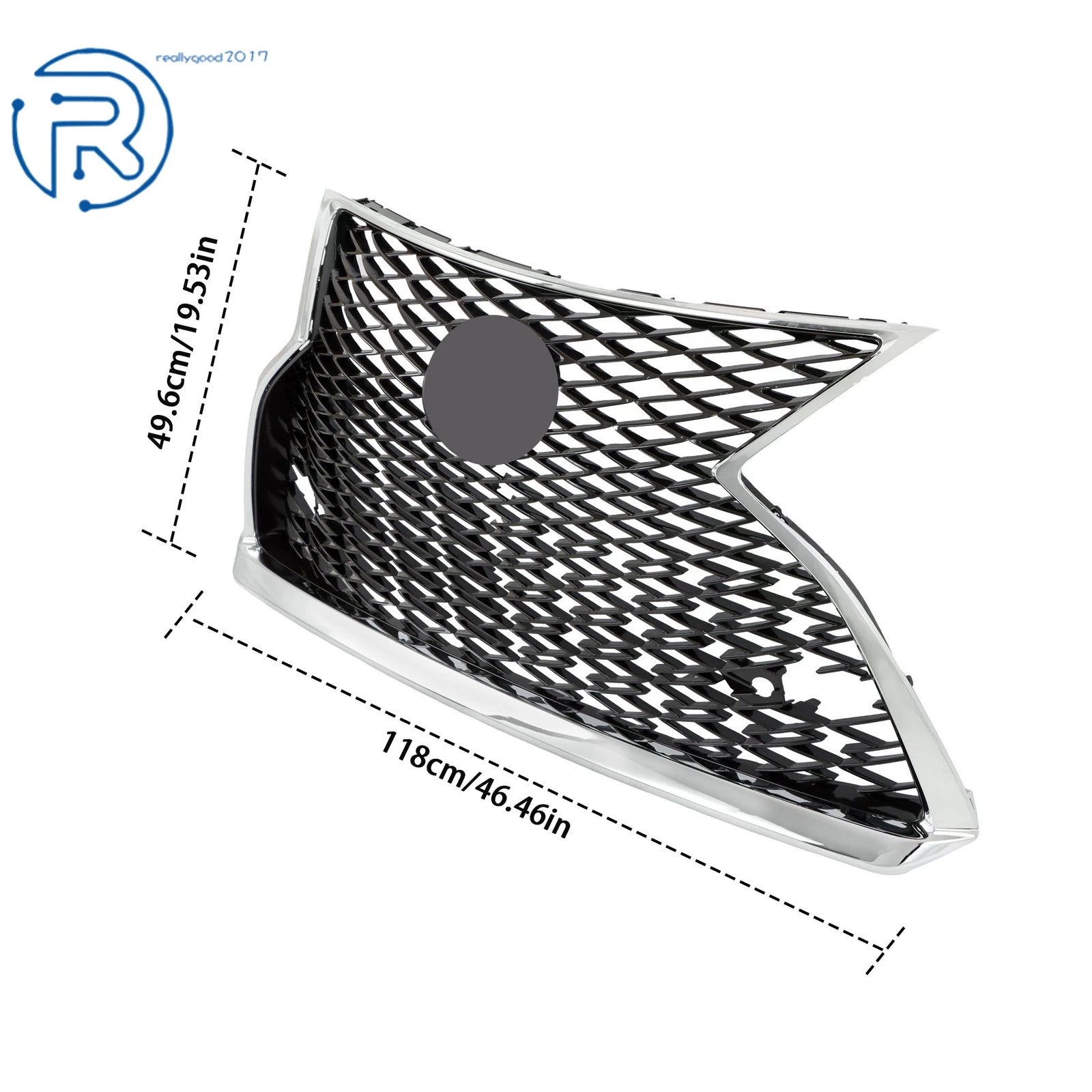 Front Upper Grill Assembly for Lexus RX350 RX450h (2020-2022) Chrome/Black