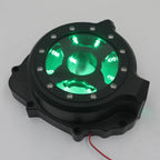 Black Left Engine Stator Cover with Green LED for Honda CBR 600RR (2003–2006)