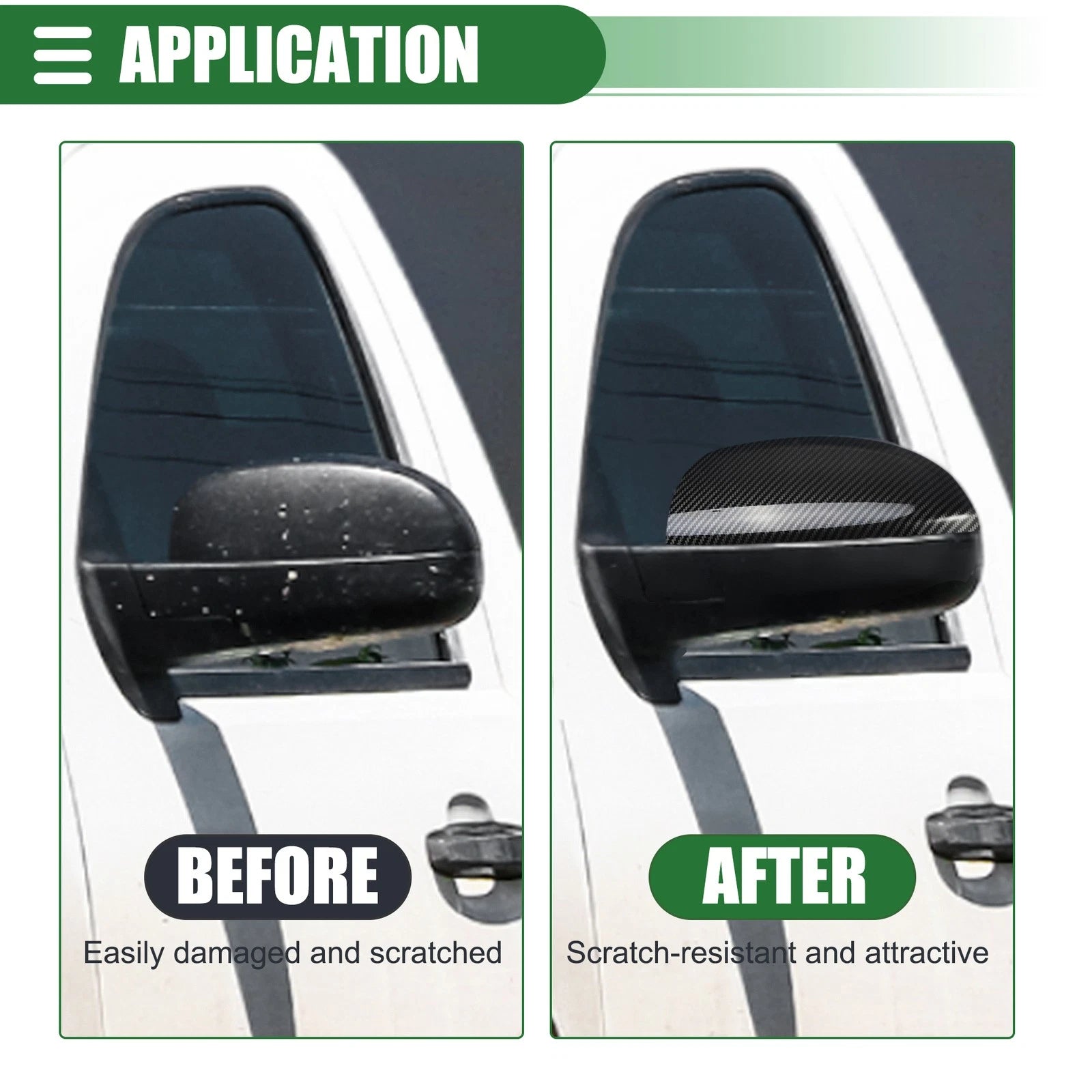 Set of 2 Rearview Mirror Covers for Chevrolet Silverado 1500 (2019–2023)