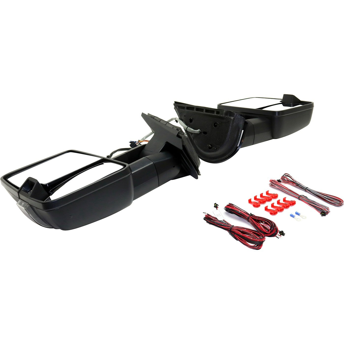 Pair of Tow Power Heated LED Signal Mirrors for Chevy Silverado Sierra (2007–2014)