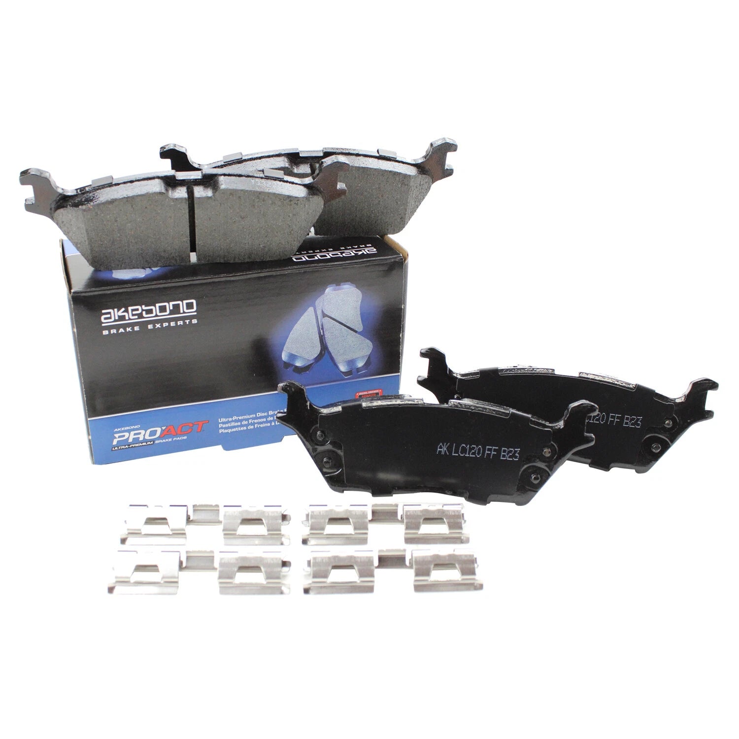 Set of 4 Akebono ProACT Rear Ceramic Slotted Brake Pads for F-150 Expedition Navigator