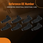 Set of 8 Fuel Injectors for Dodge RAM 1500 5.7L (2004–2008)