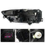 Set of 2 Headlights for Volkswagen Jetta (2011–2018) Halogen Black