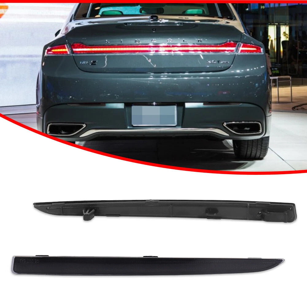 2X Smoked Lens Rear Bumper Reflector Lights for Lincoln MKZ (2013–2020)