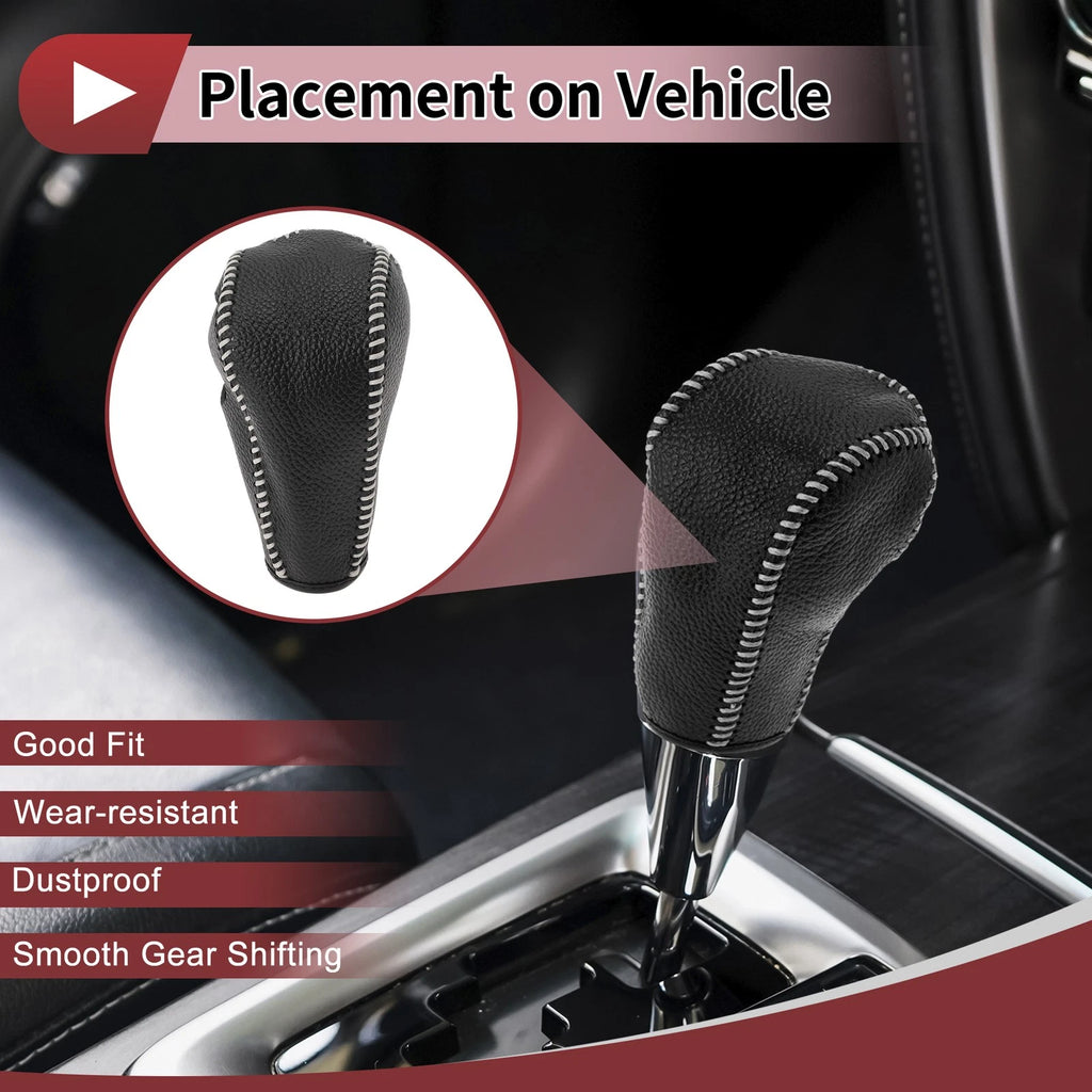 Gear Shift Knob Cover for Ford Edge (2011–2014) Beige Faux Leather
